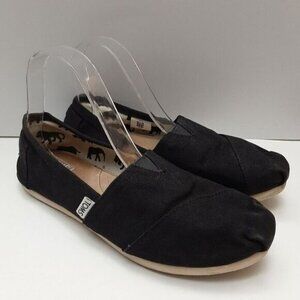 TOMS \ Classic Slip-on Light Summer Canvas Shoes Black Sz 8